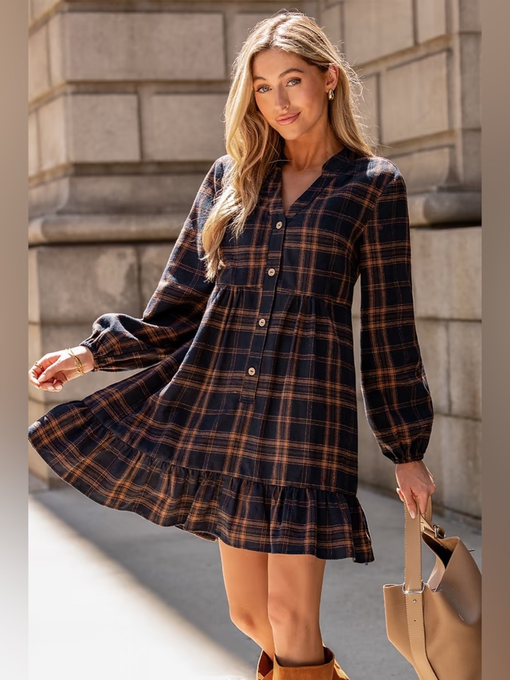 Plaid mini dress - Picture 4 of 6